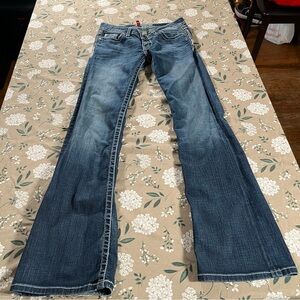 BKE Jeans Womens 27X33 Stella Bootcut Dark Wash Casual Western Rodeo Y2K